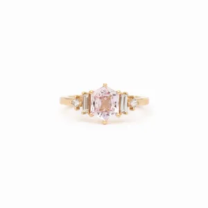 1.40 ct Pink Hexagonal Sapphire Josie Ring