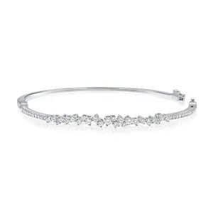 14k Gold 1.12Ct Diamond Bangle Bracelet, available in White, Rose and Yellow Gold