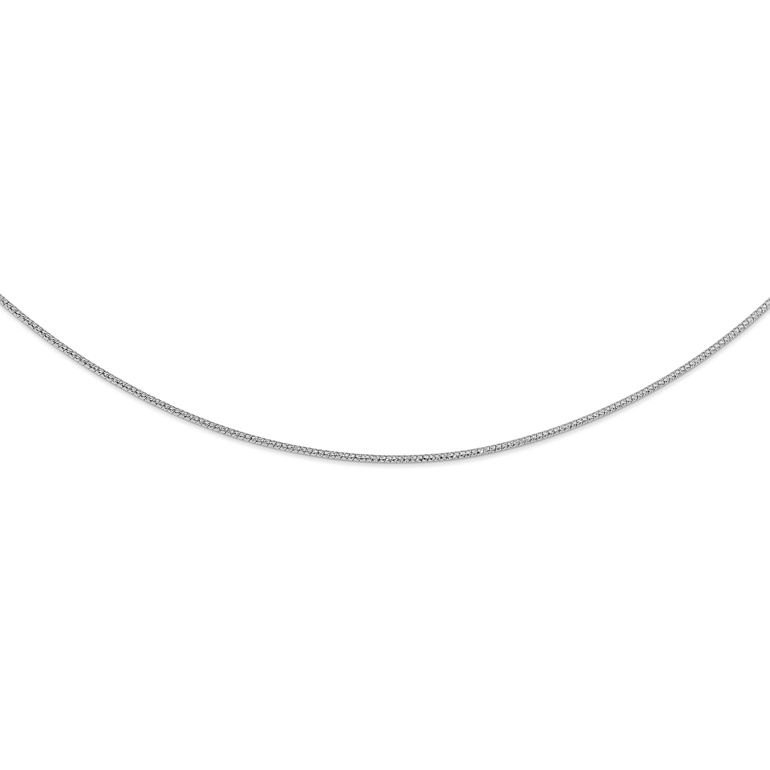 14K White Gold 1.5mm D.C  Neckwire Necklace