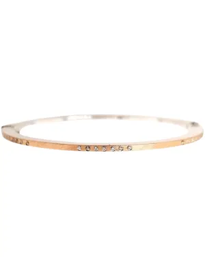 18k Rose Gold Diamond Bangle Bracelet