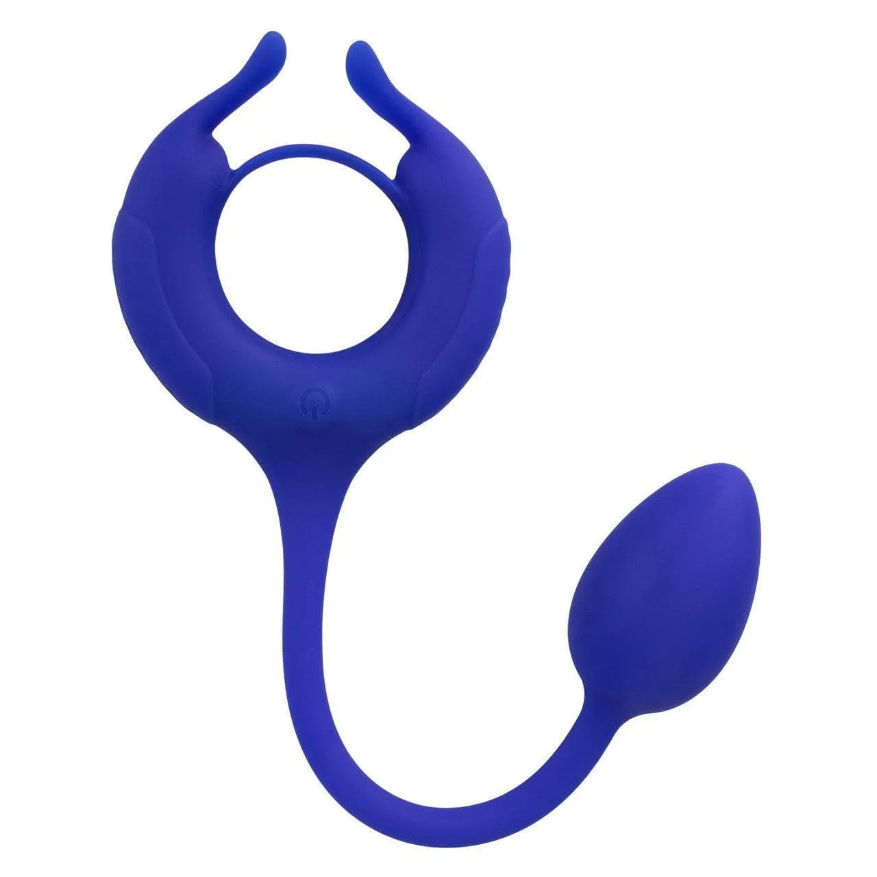 Admiral Plug and Play Weighted Silicone Penis Ring with Anal Plug Blue