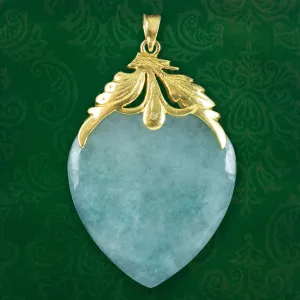 Antique Victorian Jade Heart Pendant