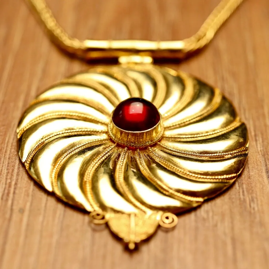 Asante-Sunburst Gold Vermeil Necklace