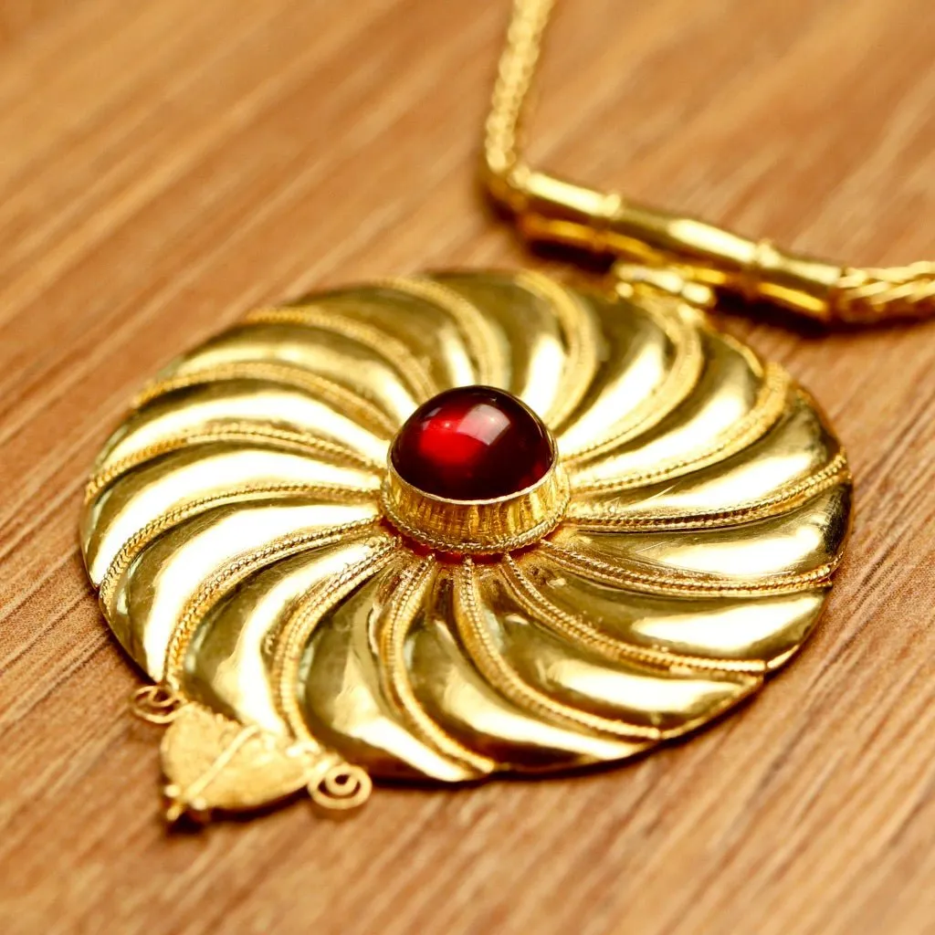 Asante-Sunburst Gold Vermeil Necklace