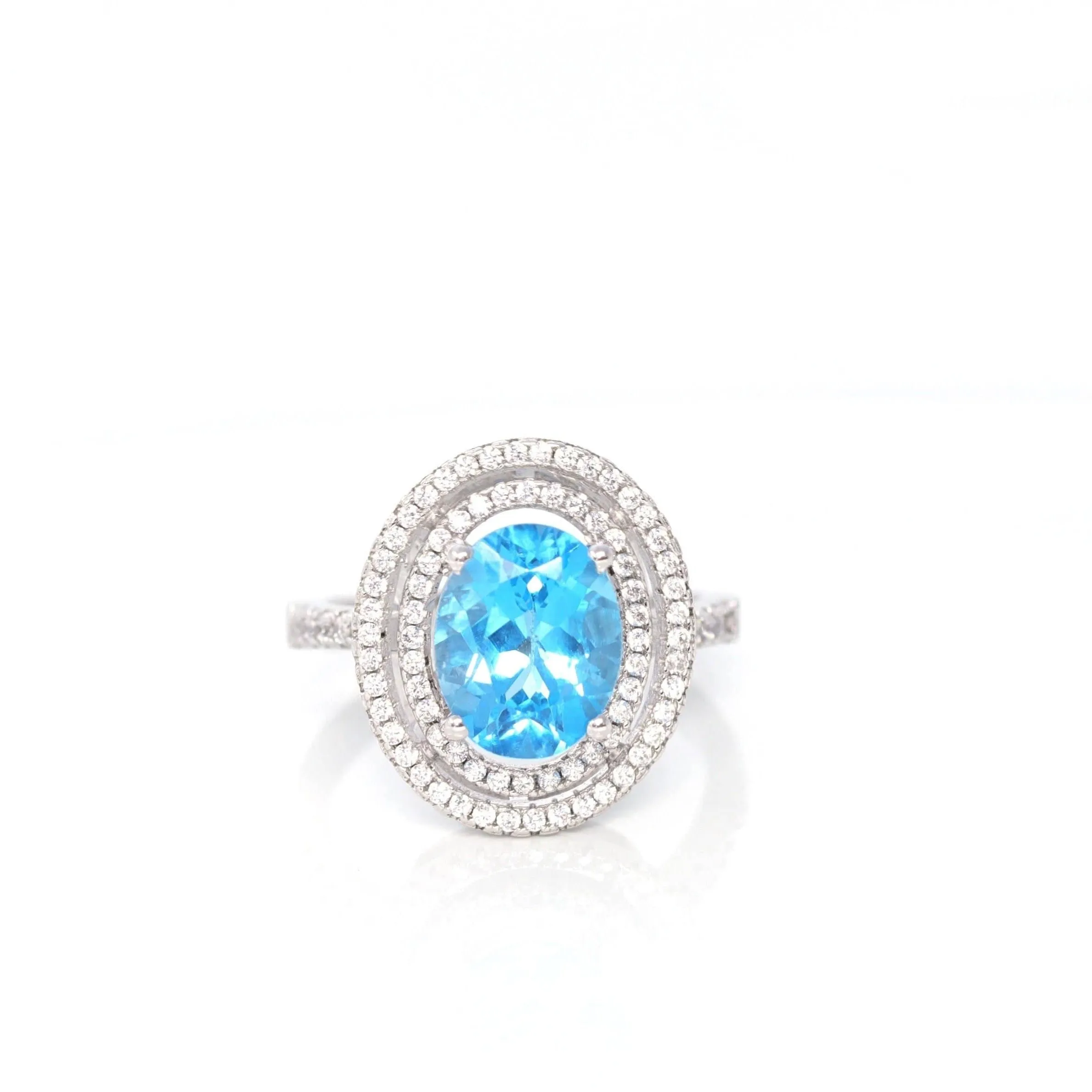 Baikalla? Sterling Silver Swiss Blue Topaz Ring