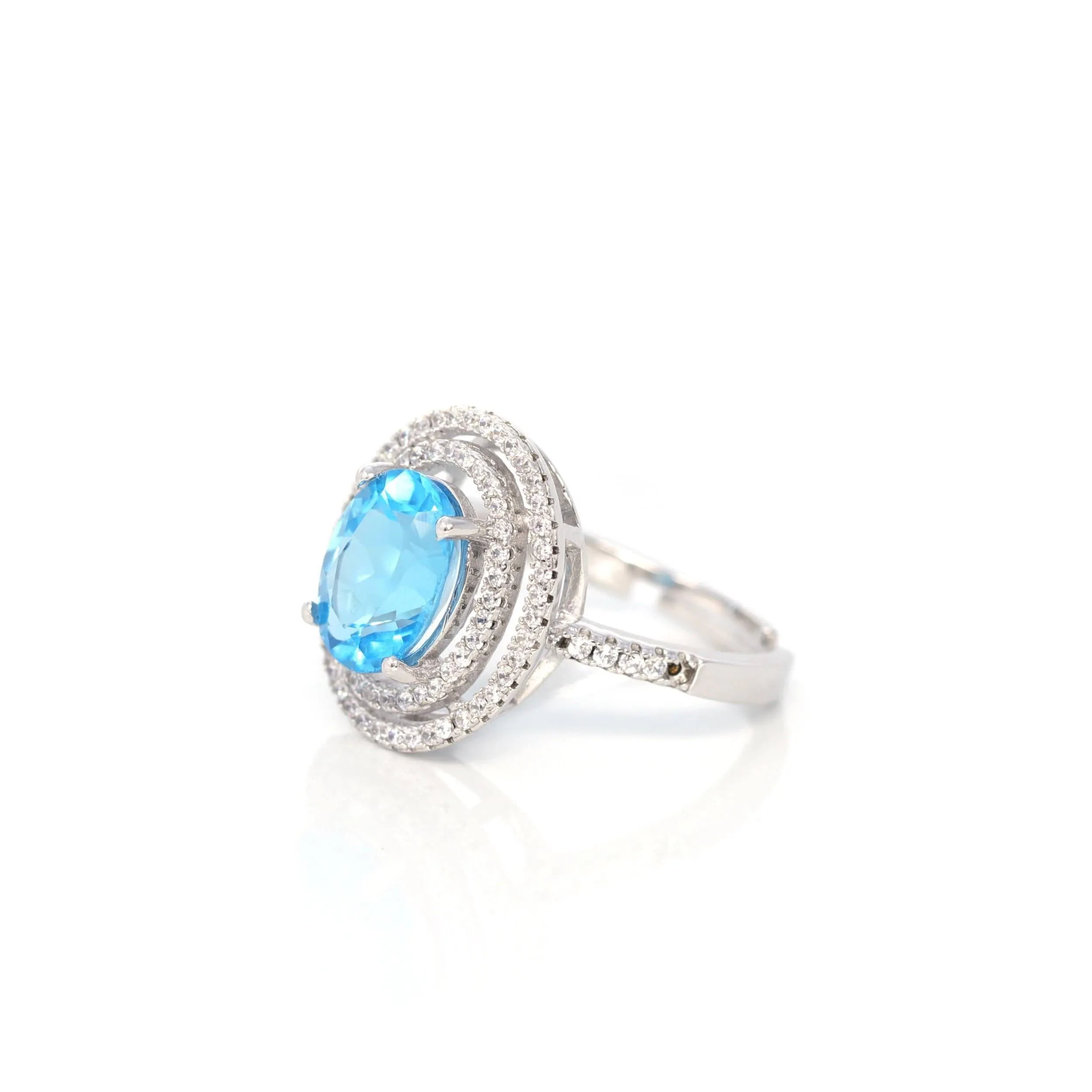 Baikalla? Sterling Silver Swiss Blue Topaz Ring