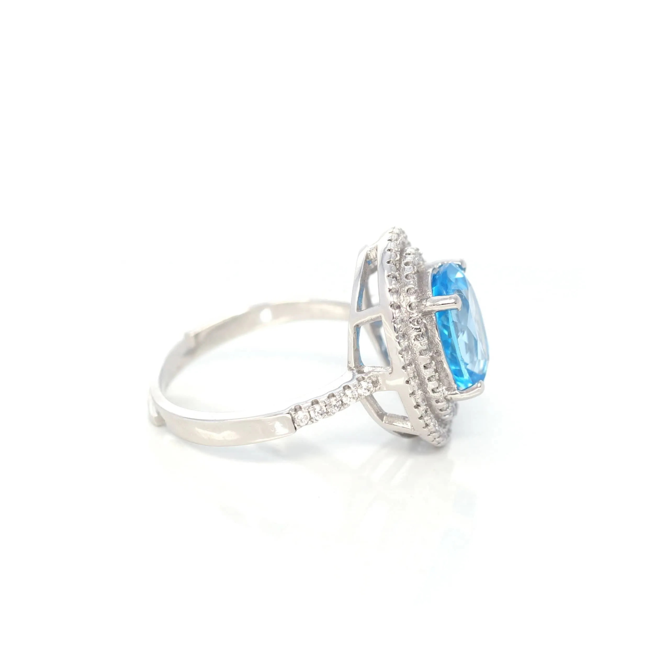 Baikalla? Sterling Silver Swiss Blue Topaz Ring