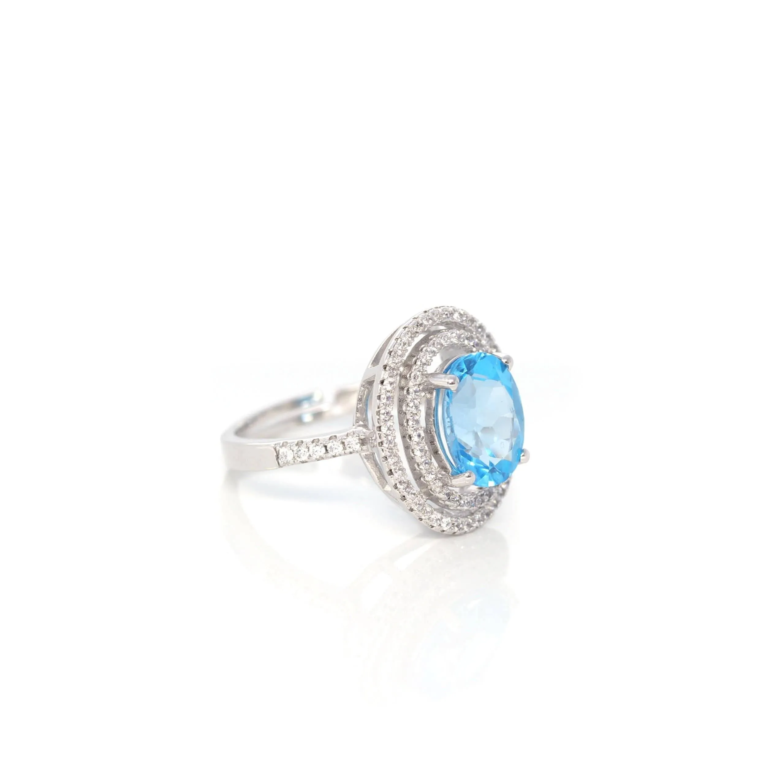 Baikalla? Sterling Silver Swiss Blue Topaz Ring