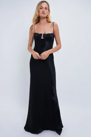 Black Tulip Maxi Dress