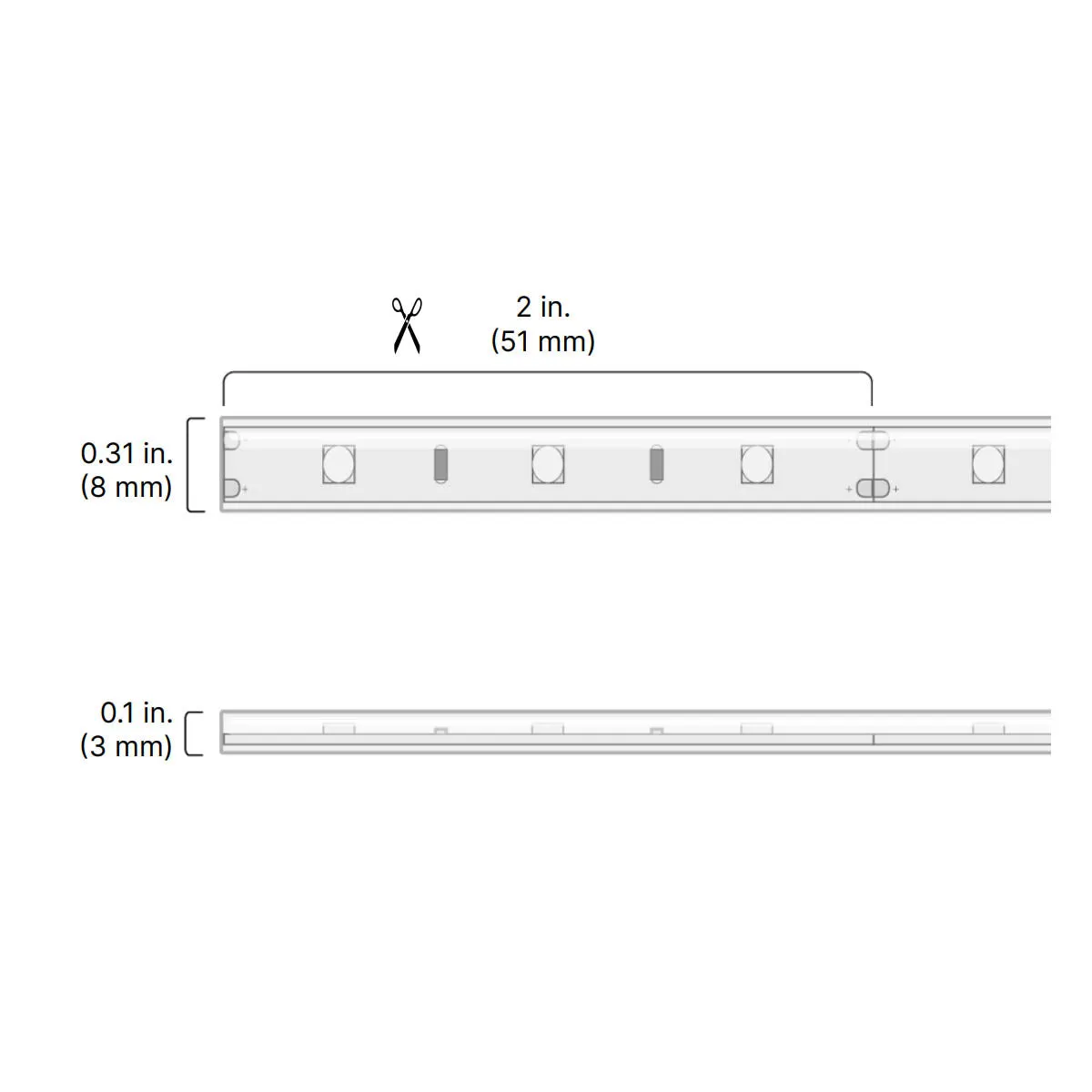 BLAZE Wet Location LED Strip Light, 16ft Reel, 5000K, 116 Lumens per Ft, 12V