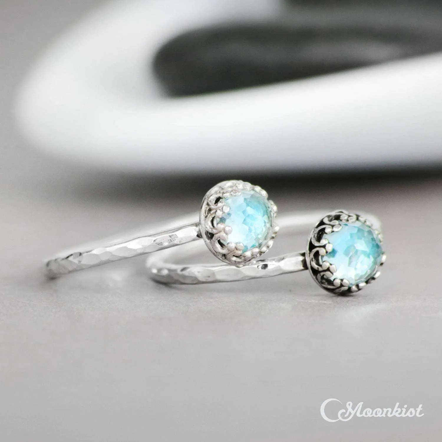 Blue Topaz Promise Ring, December Birthstone | Moonkist Designs