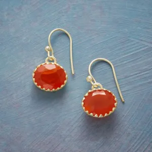 Carnelian Blaze Earrings