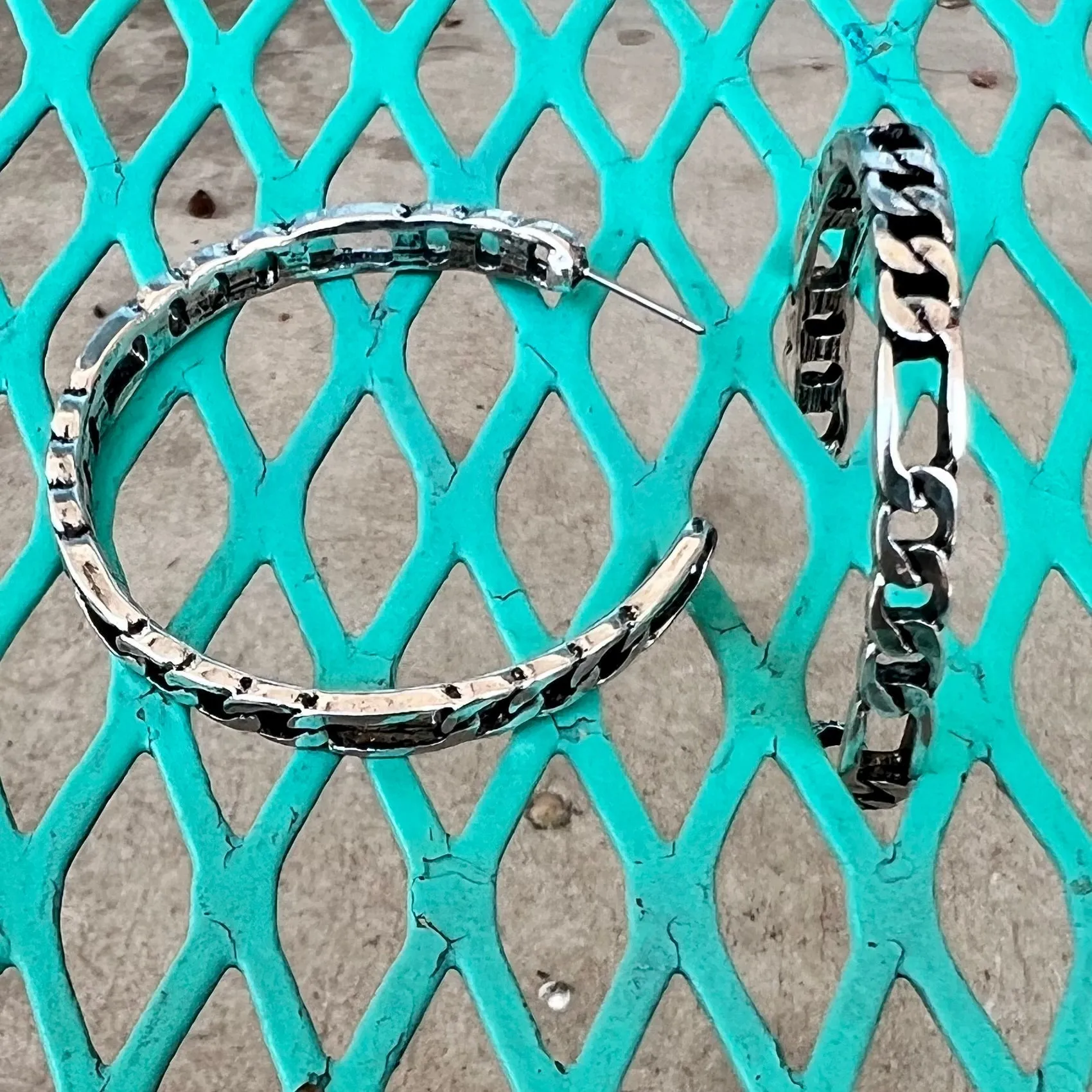 Chained to Hoop Earrings- 2 Colors