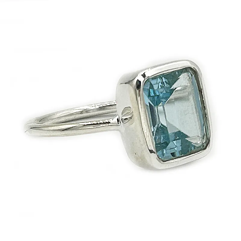 Classic Blue Topaz Gemstone Ring