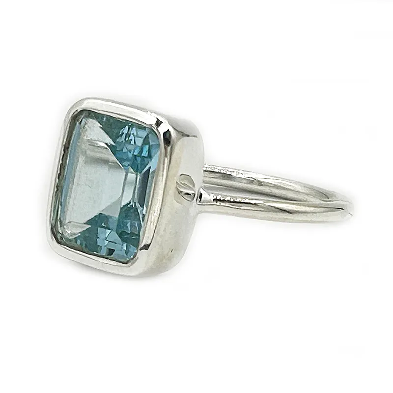 Classic Blue Topaz Gemstone Ring