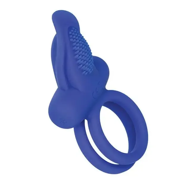 Couples Enhancers Silicone Rechargeable Dual Pleaser Enhancer - Blue