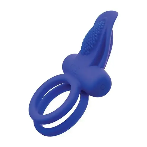 Couples Enhancers Silicone Rechargeable Dual Pleaser Enhancer - Blue