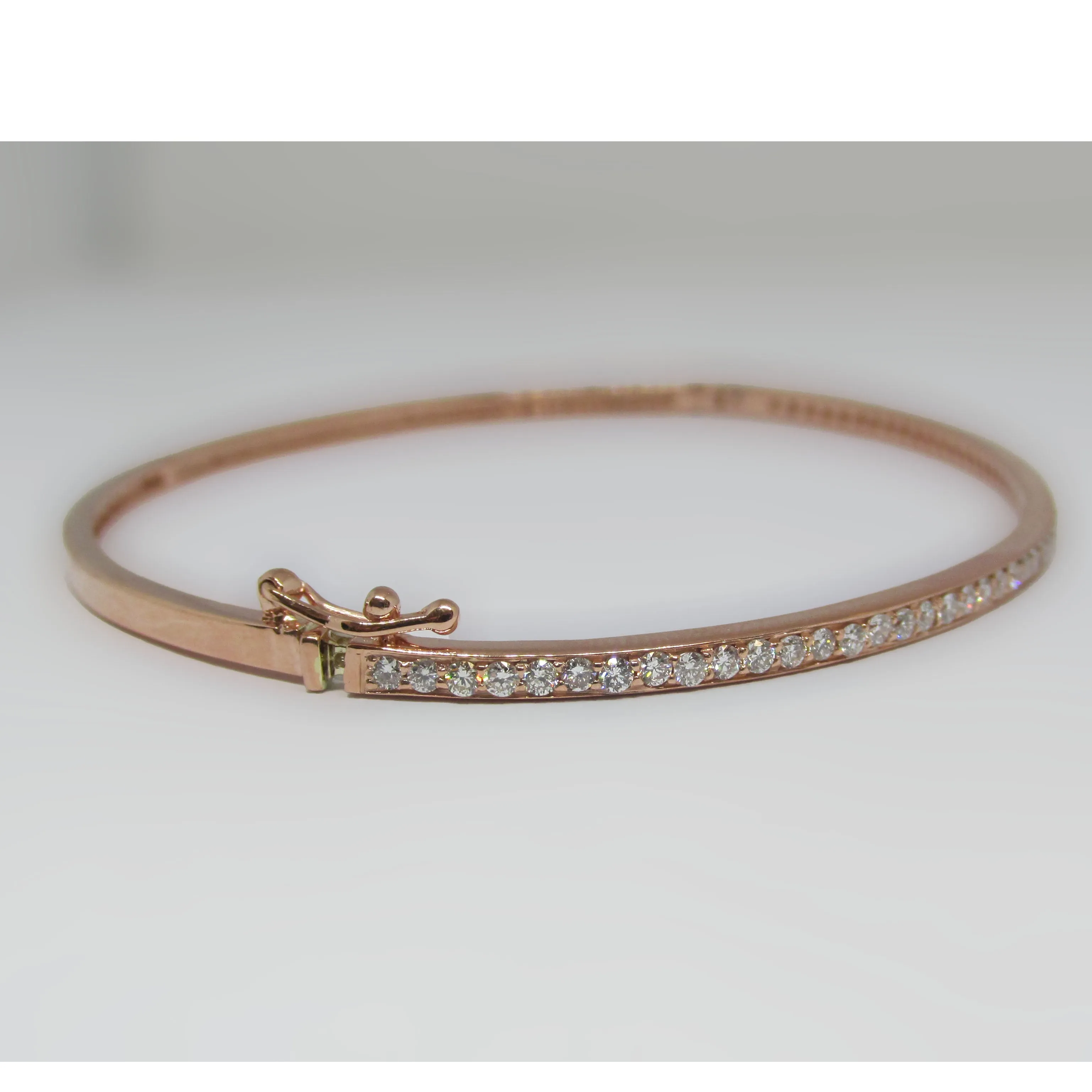 Diamond Bangle Bracelet 14K Rose Gold 0.50 Ct. Tw.