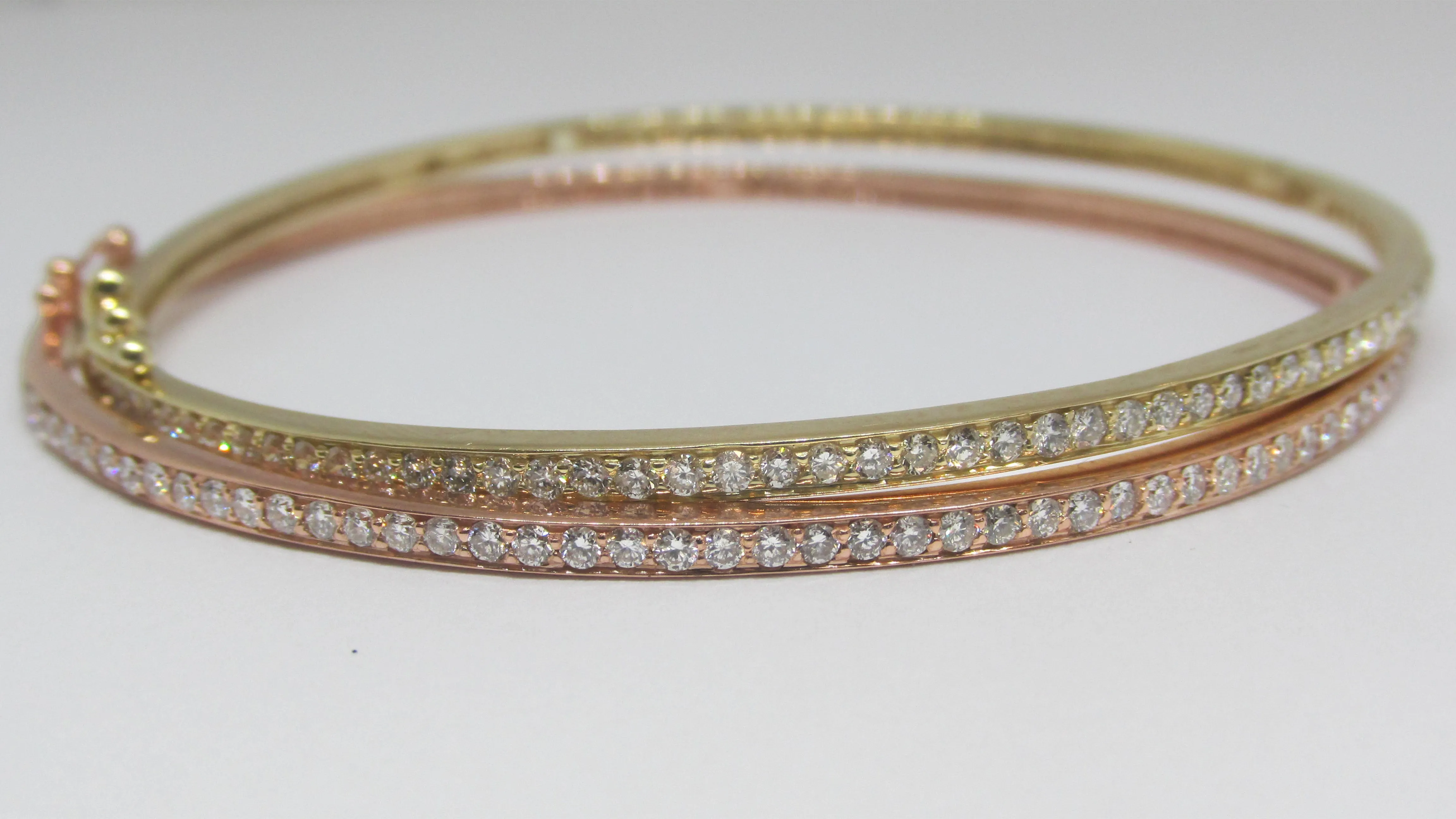 Diamond Bangle Bracelet 14K Rose Gold 0.50 Ct. Tw.