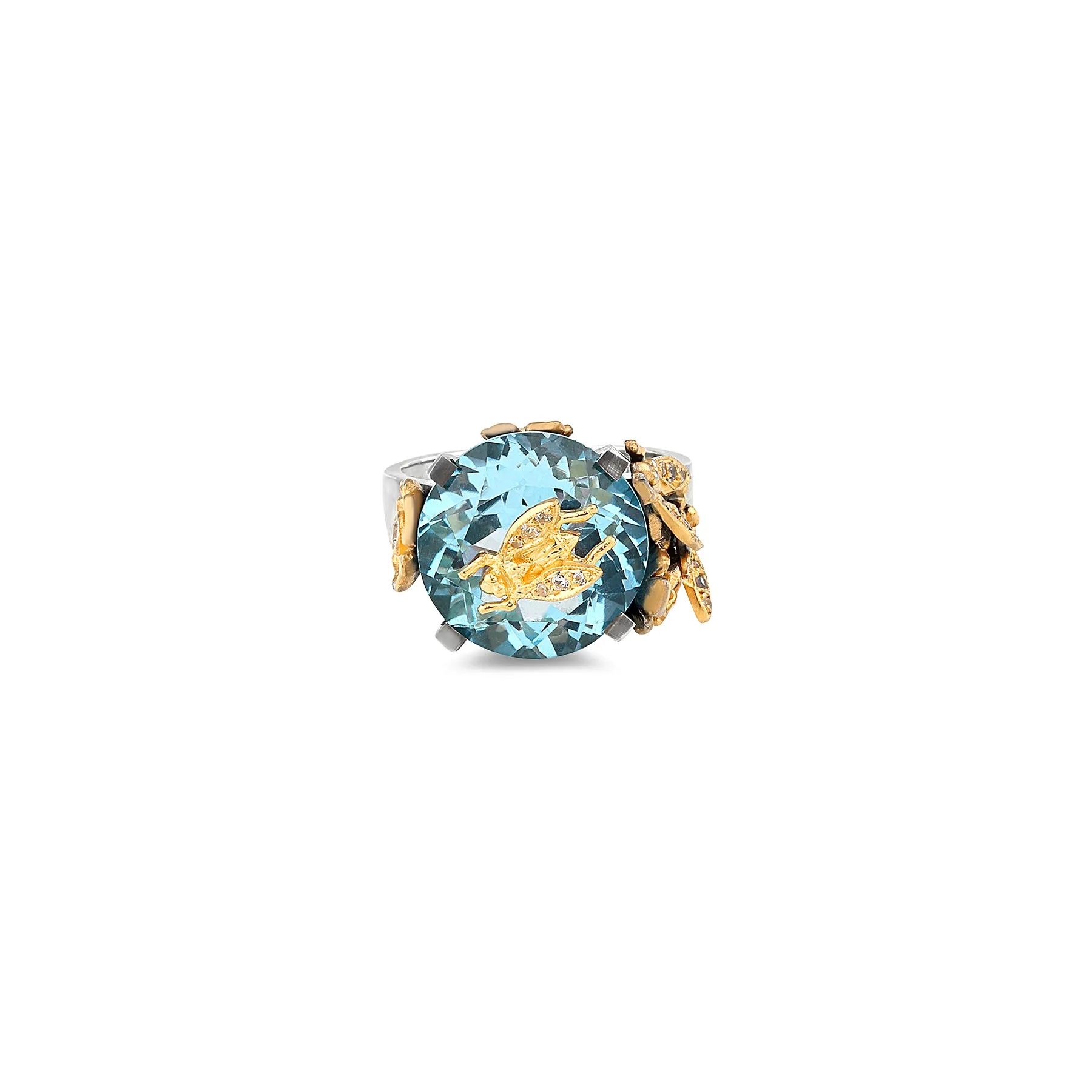 DREAM GARDEN BLUE TOPAZ BEE RING