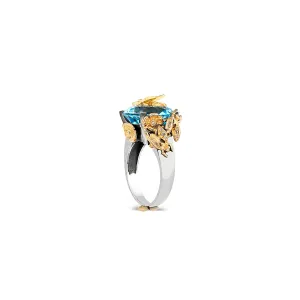 DREAM GARDEN BLUE TOPAZ BEE RING