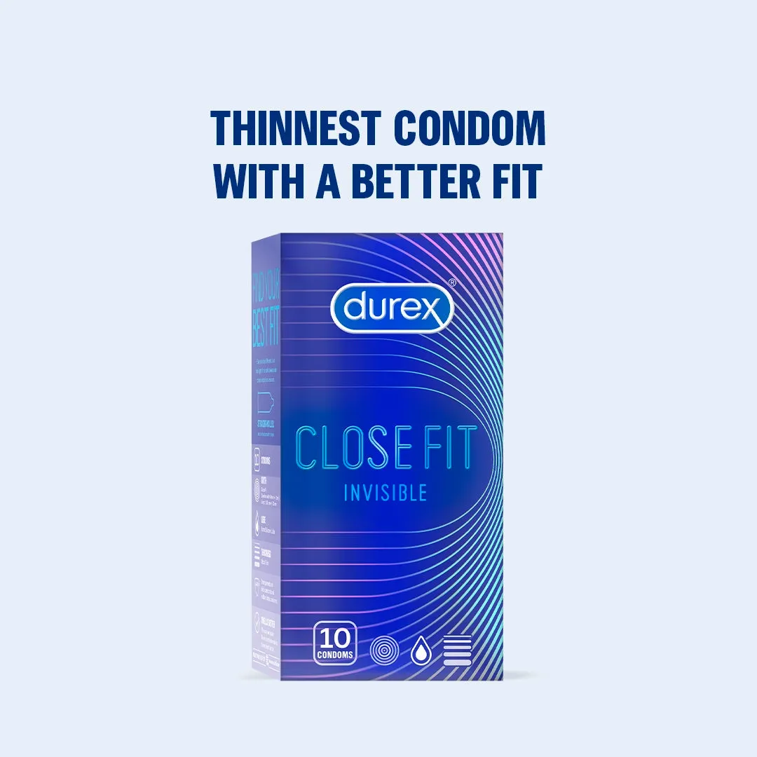 Durex Close Fit Invisible (Pack of 10)   Card Game