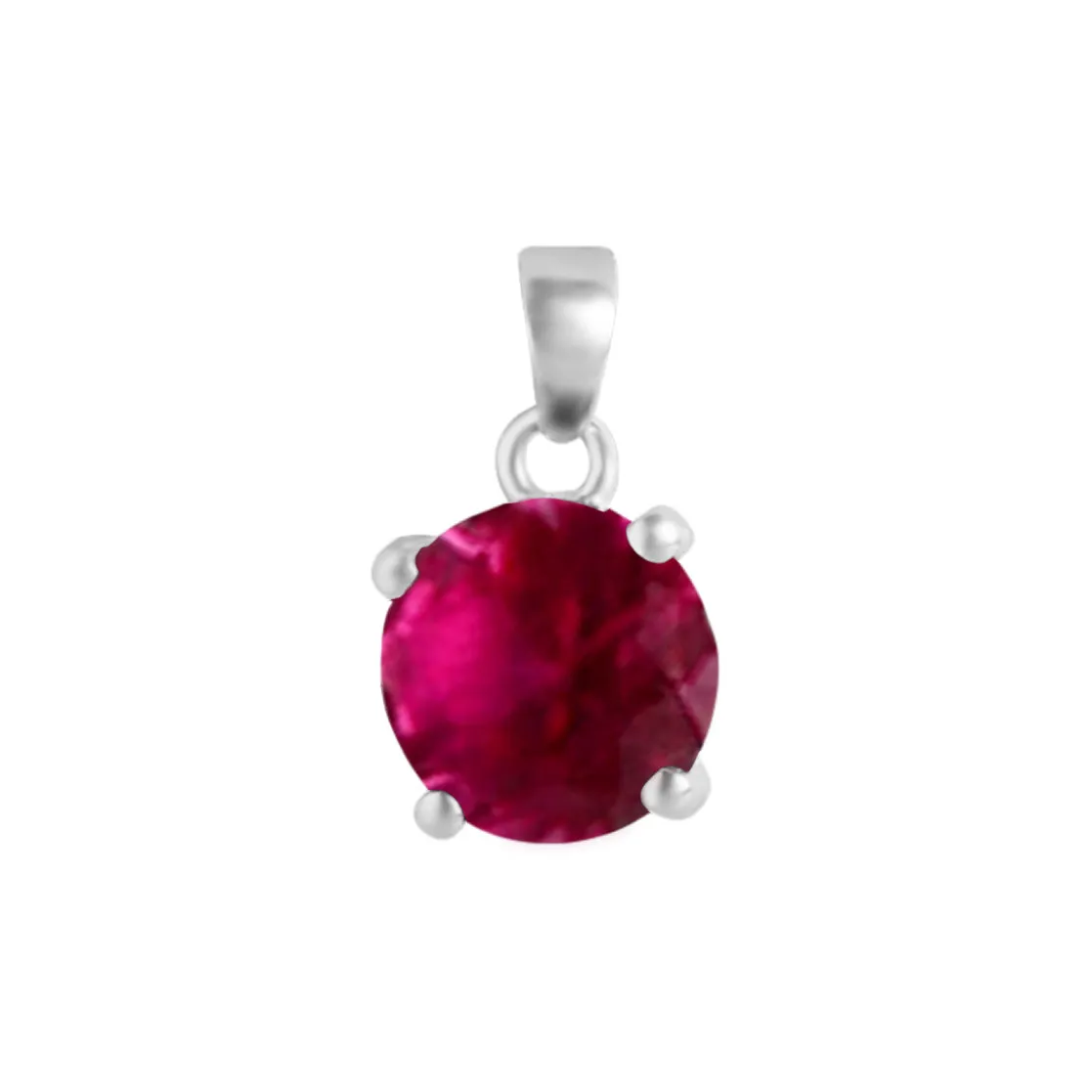 Fiery Passion Rhodium-Plated 925 Sterling Silver Pendant with Chain