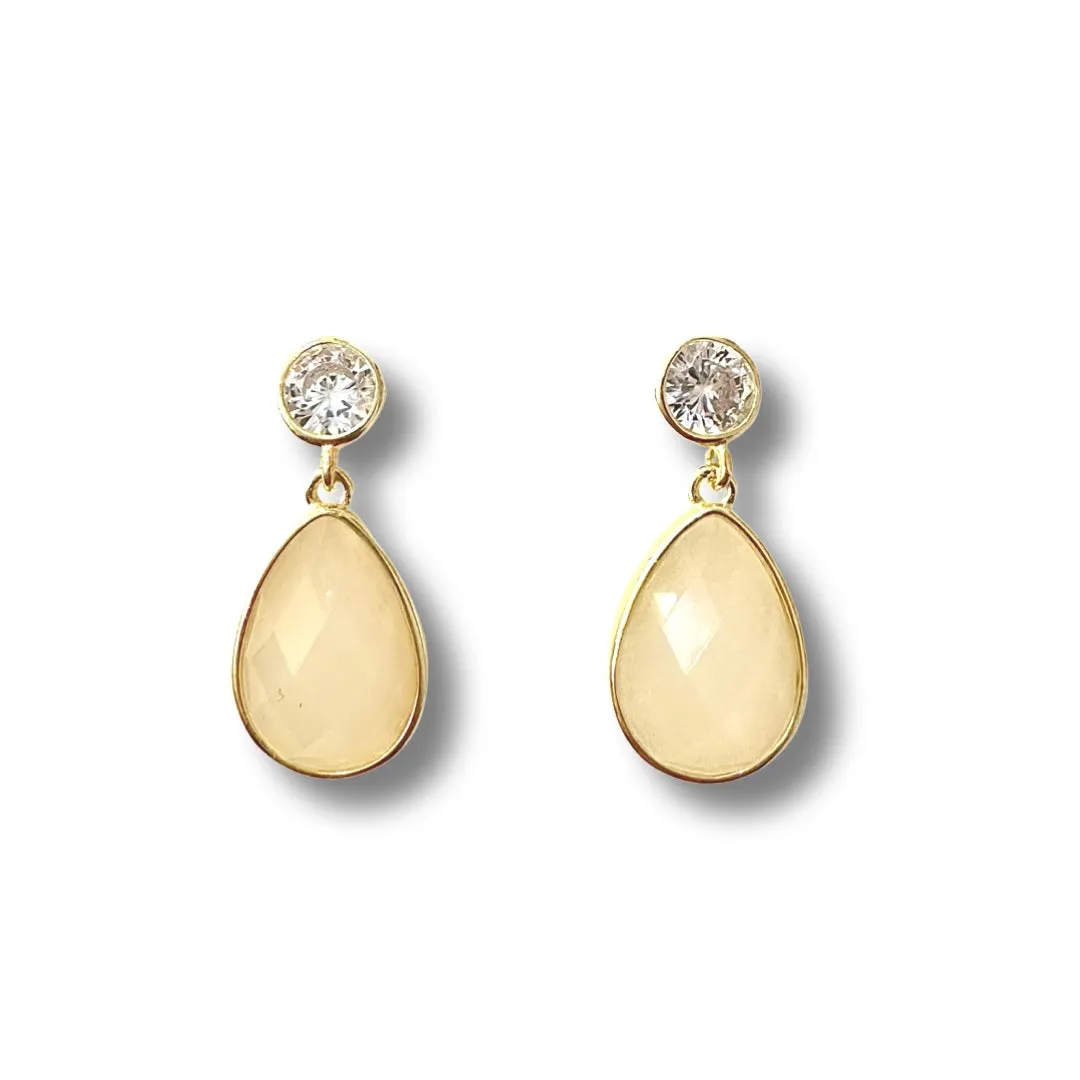 Gemma Teardrop Gemstone Earrings