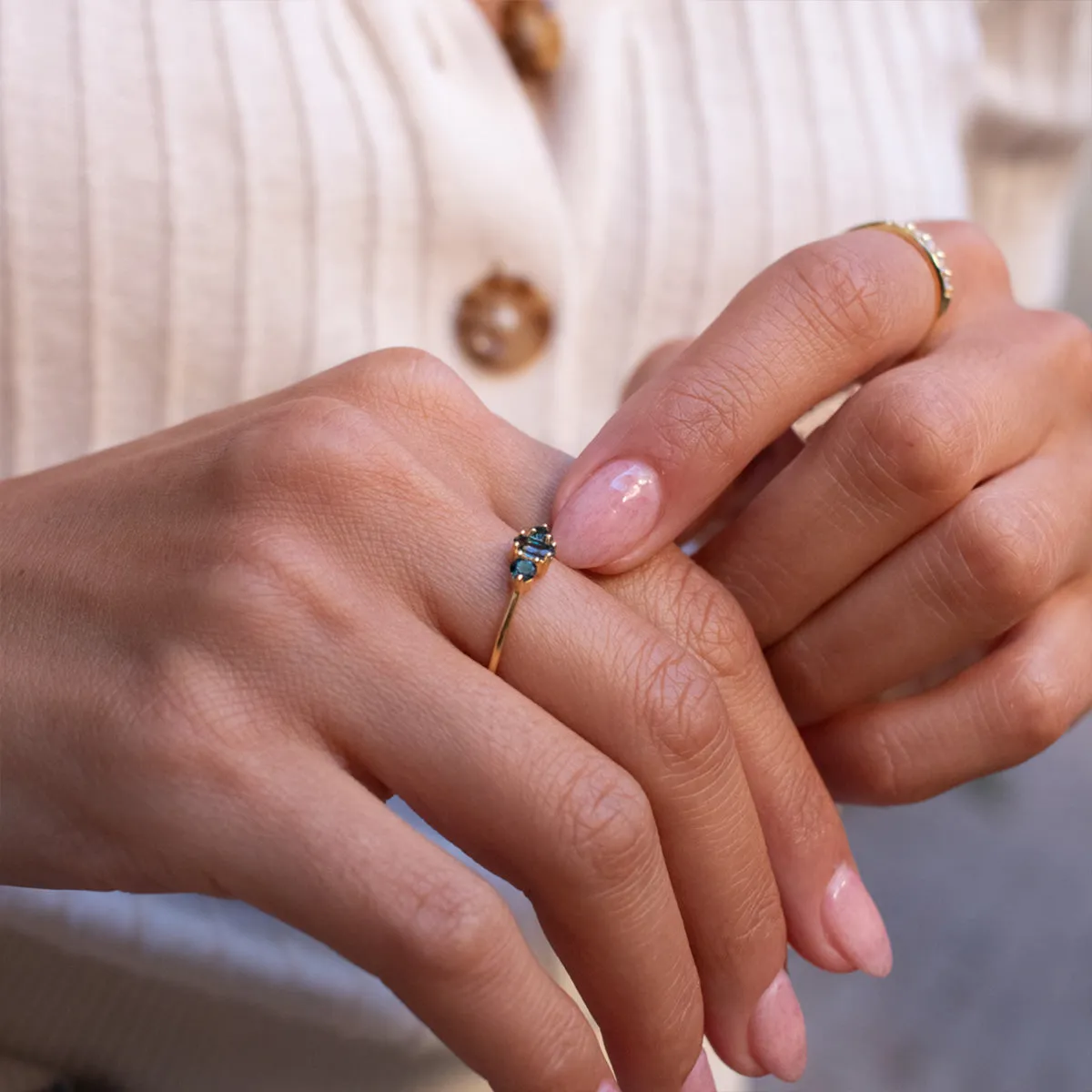 Gold Vermeil London Blue Topaz Ring