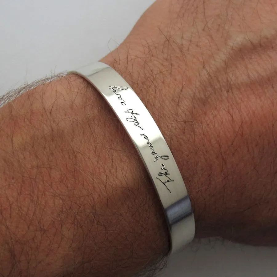 Handwriting Men's Bracelet