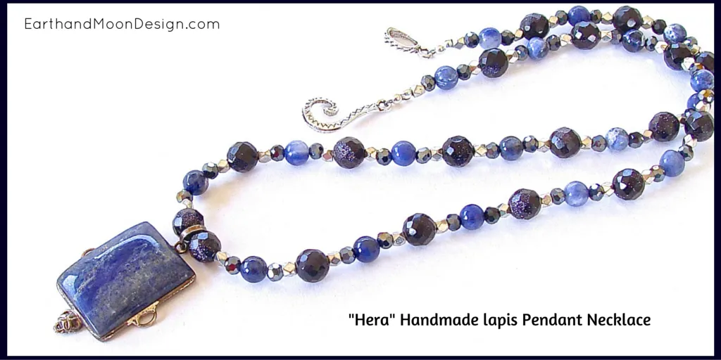 Hera: Lapis Pendant Necklace