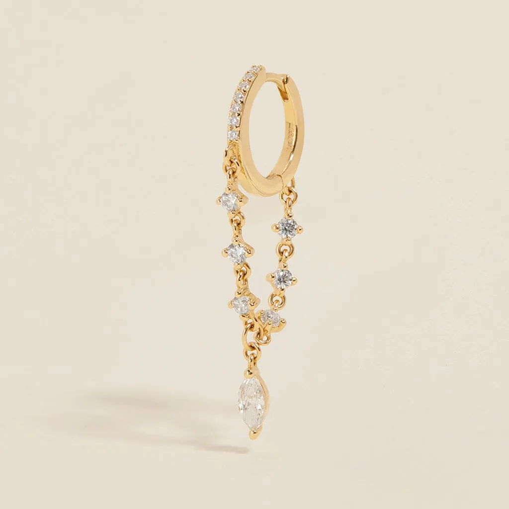 Jacob chain hoop earring