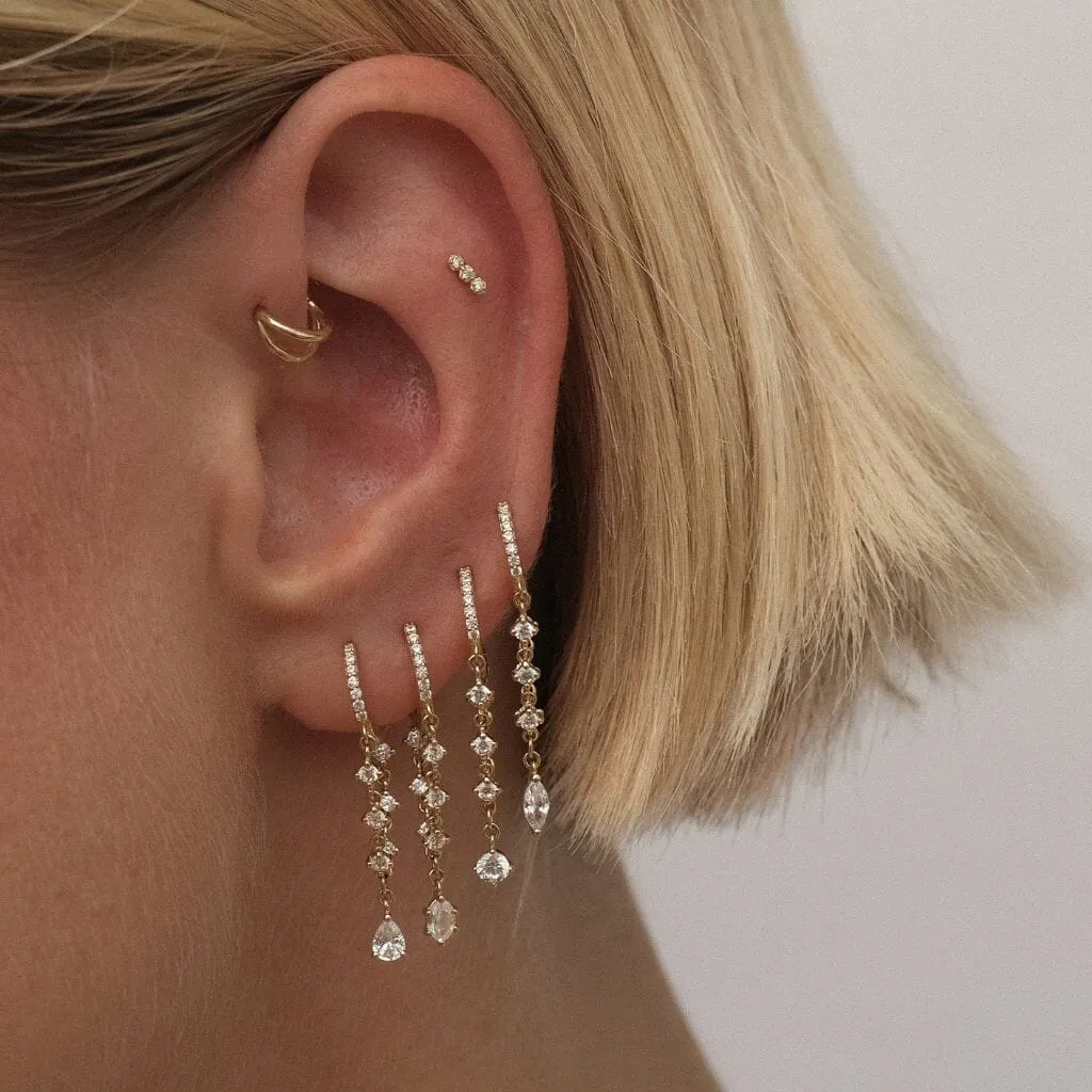 Jacob chain hoop earring