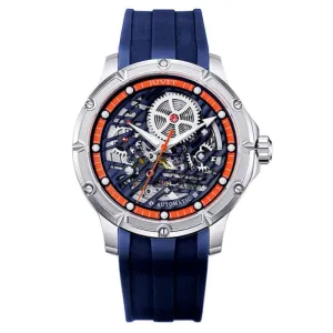 JUVET 7011 Brilliant Men's Full Skeleton Watch 5Bar Waterproof - Knight Blue A1