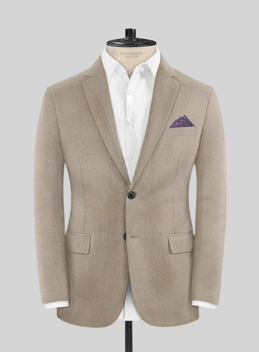 Marco Stretch Light Brown Wool Jacket