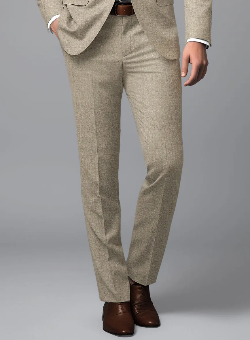 Marco Stretch Light Brown Wool Pants