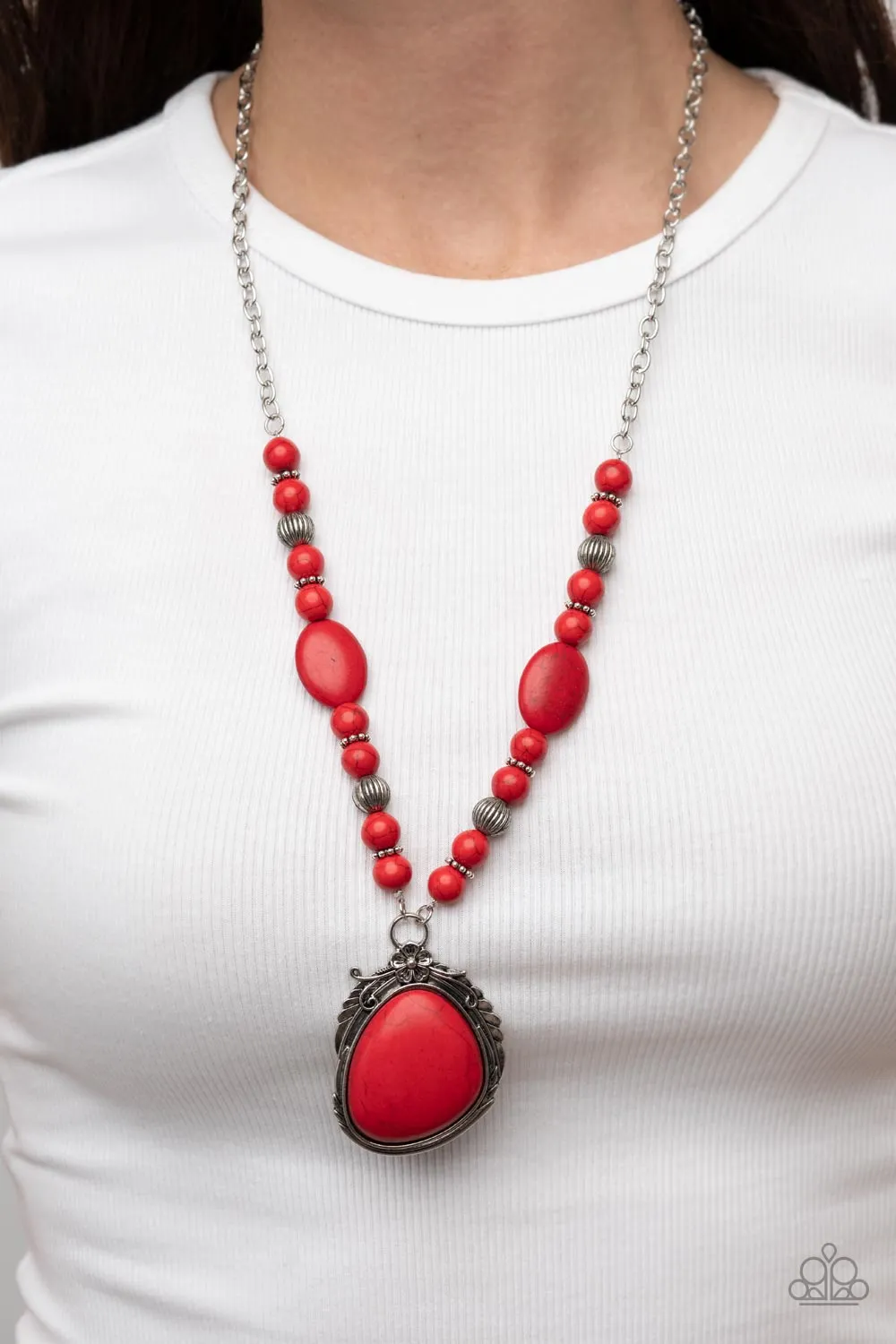 Necklaces Southwest Paradise - Red N480