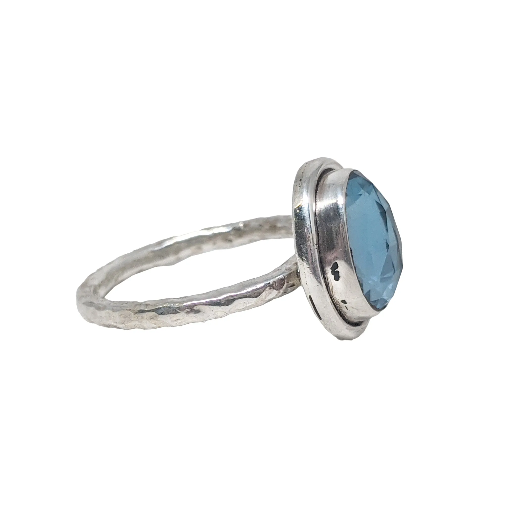 Organic London Blue Topaz Candy Ring in Sterling Silver by Sarah Richardson