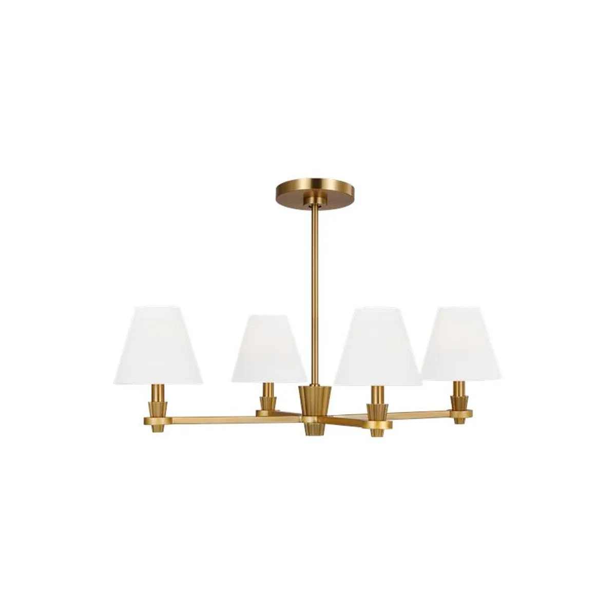 Paisley 28 in. 4 Lights Chandelier Brushed Brass Finish