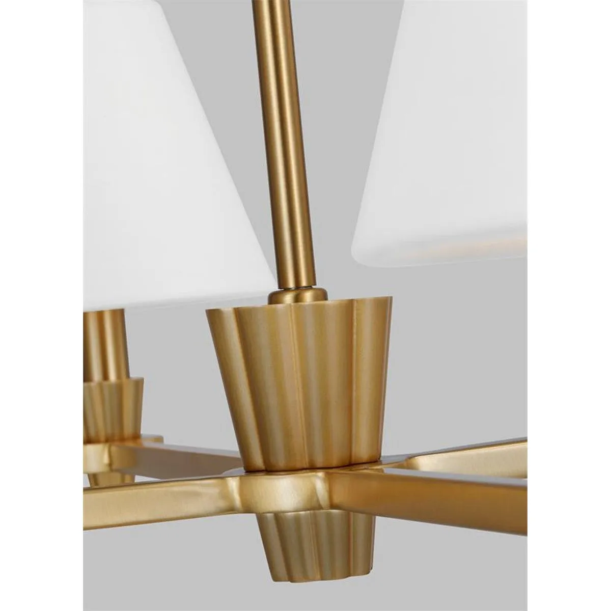 Paisley 28 in. 4 Lights Chandelier Brushed Brass Finish