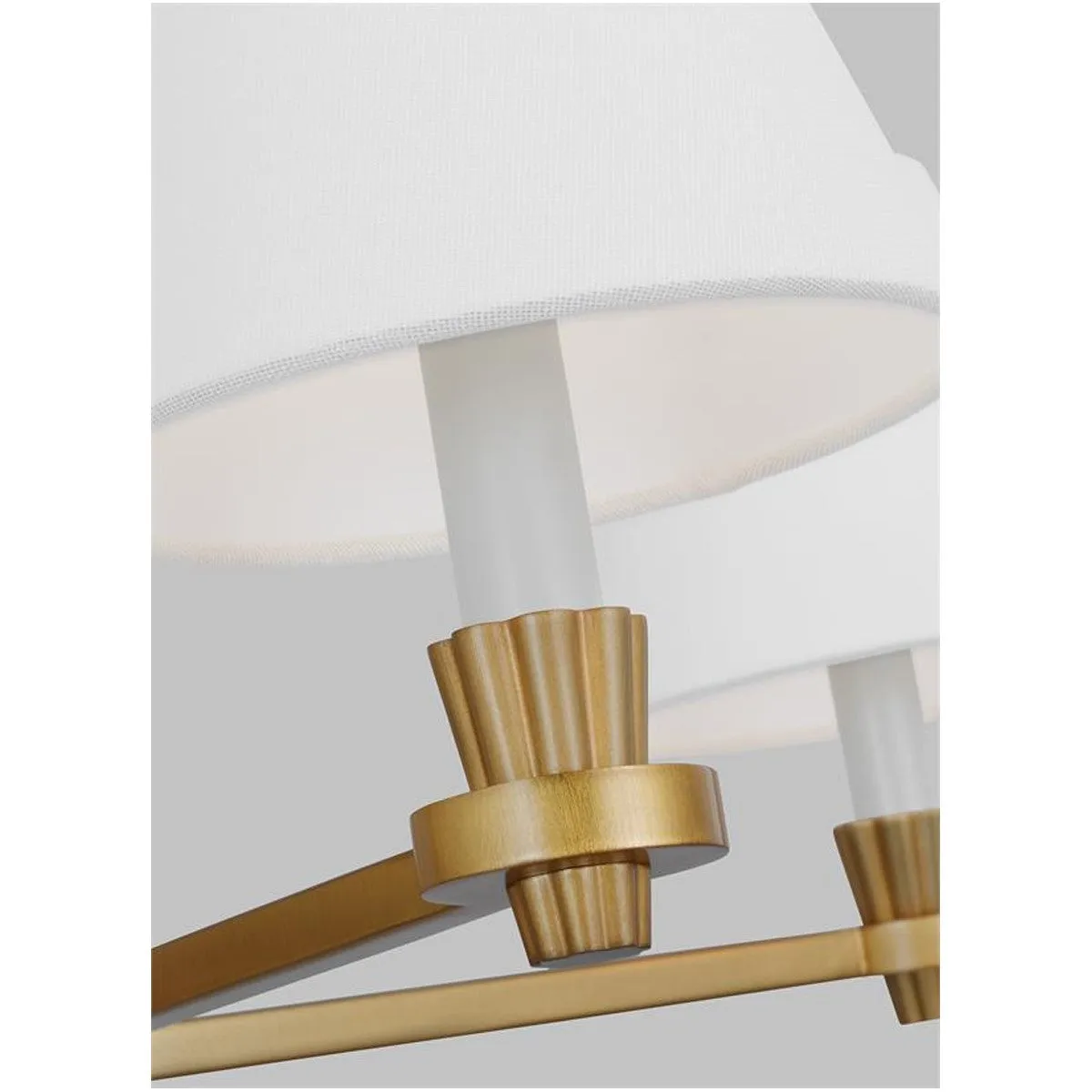 Paisley 28 in. 4 Lights Chandelier Brushed Brass Finish