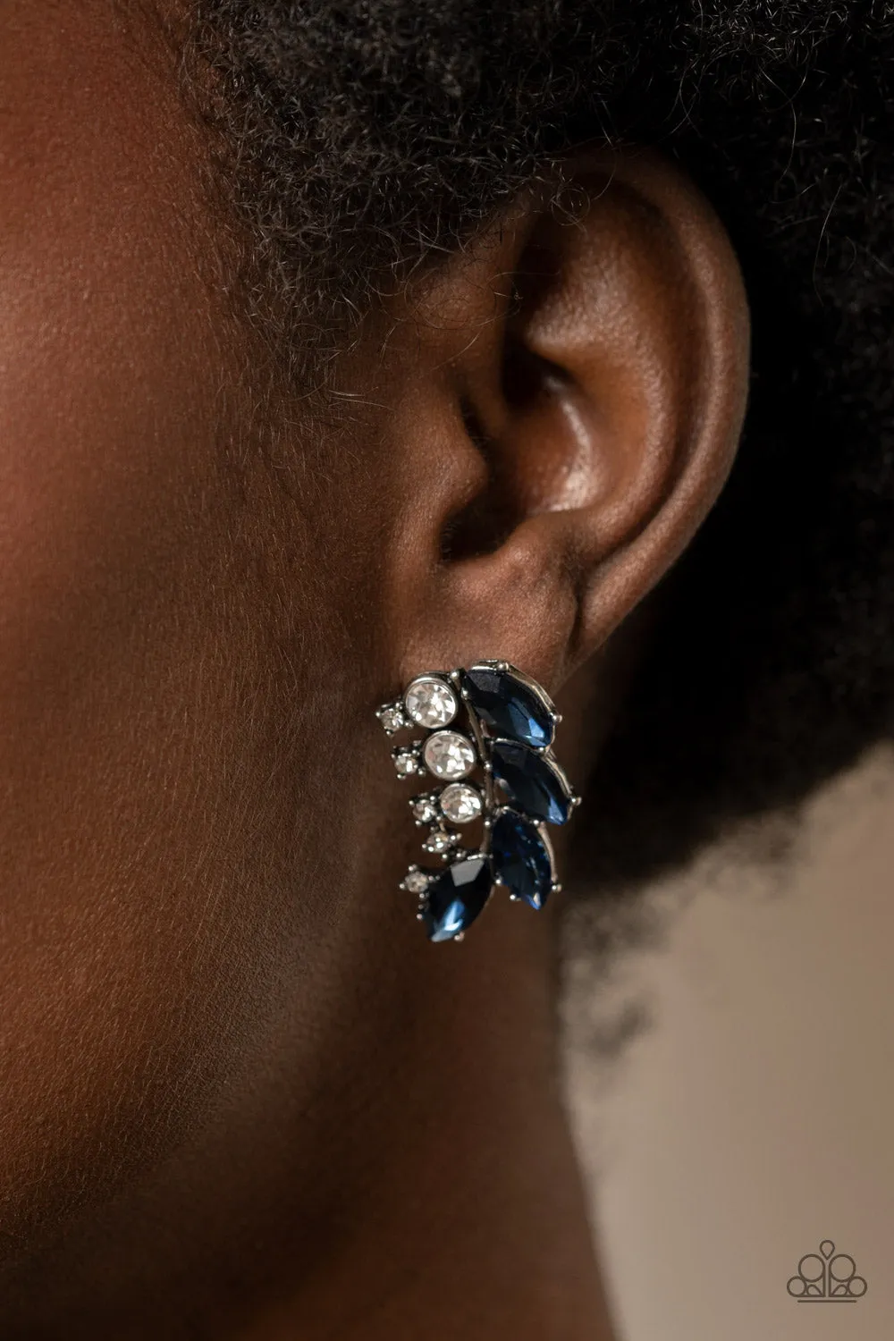 Paparazzi Flawless Fronds - Blue Post Earrings