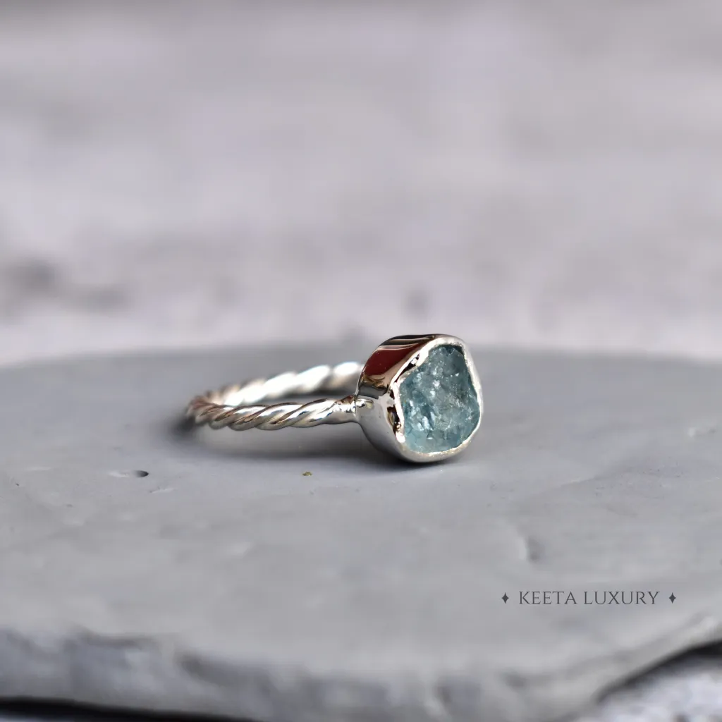 Raw Beauty - Aquamarine Ring