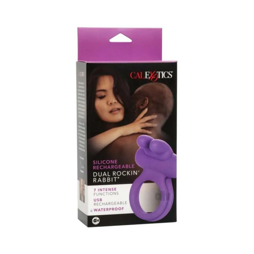 Rockin Rabbit Enhancer Vibrating Cock Ring Purple