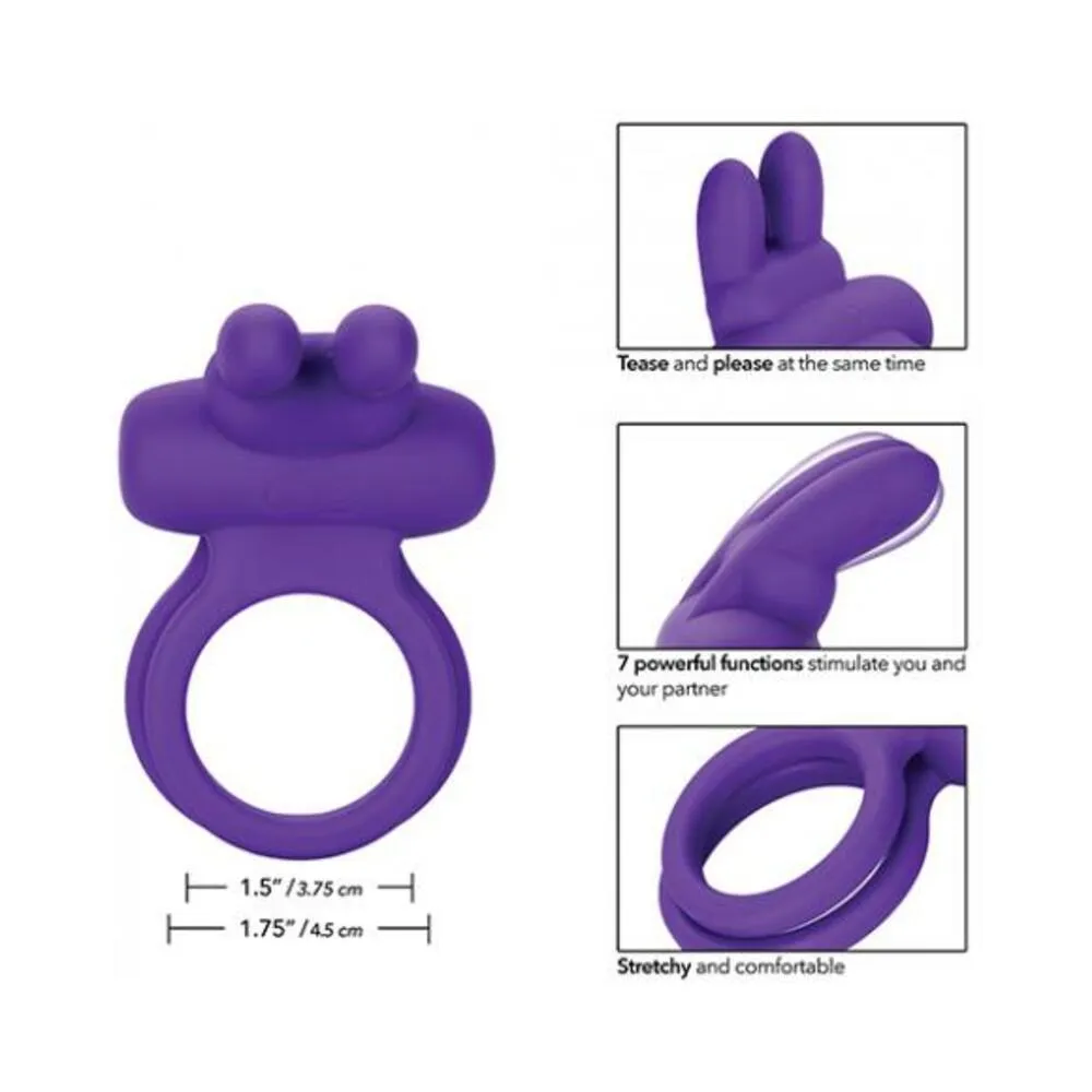 Rockin Rabbit Enhancer Vibrating Cock Ring Purple