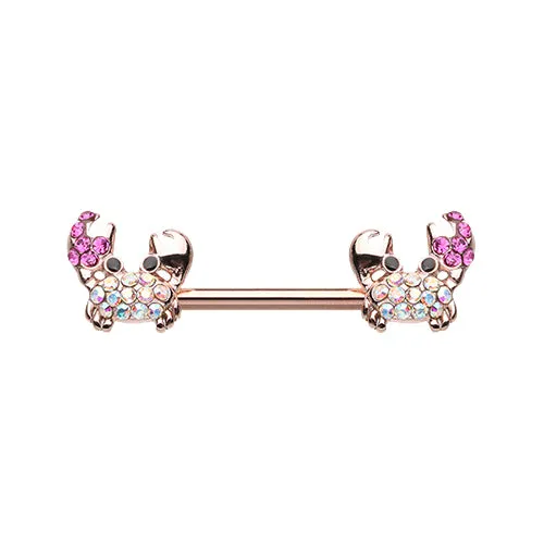 Rose Gold Nipper Sea Crab Nipple Ring