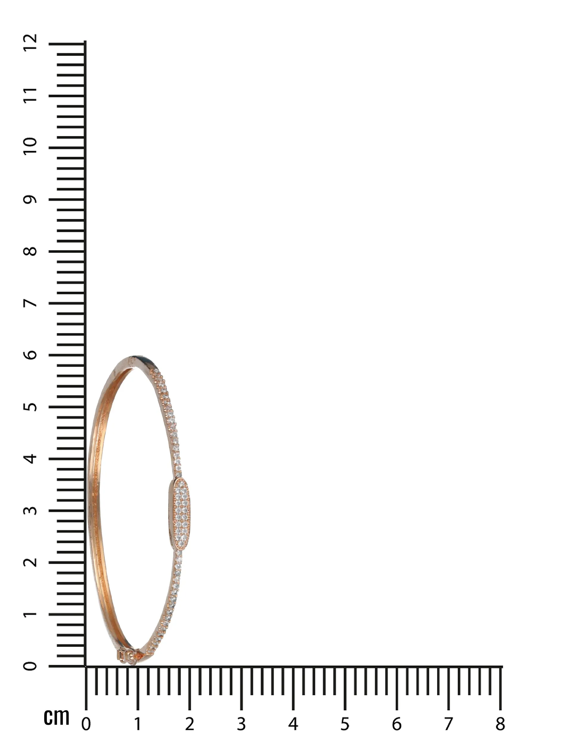 Rose Gold Plated American Diamond Studded Elegant & Sleek Bracelet