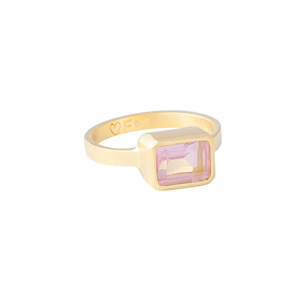 ROSE QUARTZ DECO RING