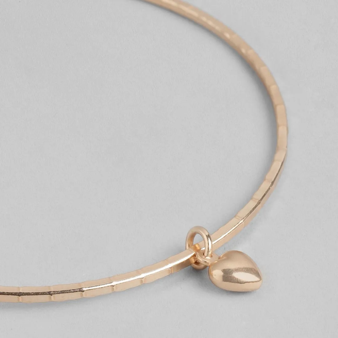 Roseate Embrace Rose Gold-Plated 925 Sterling Silver Bangle