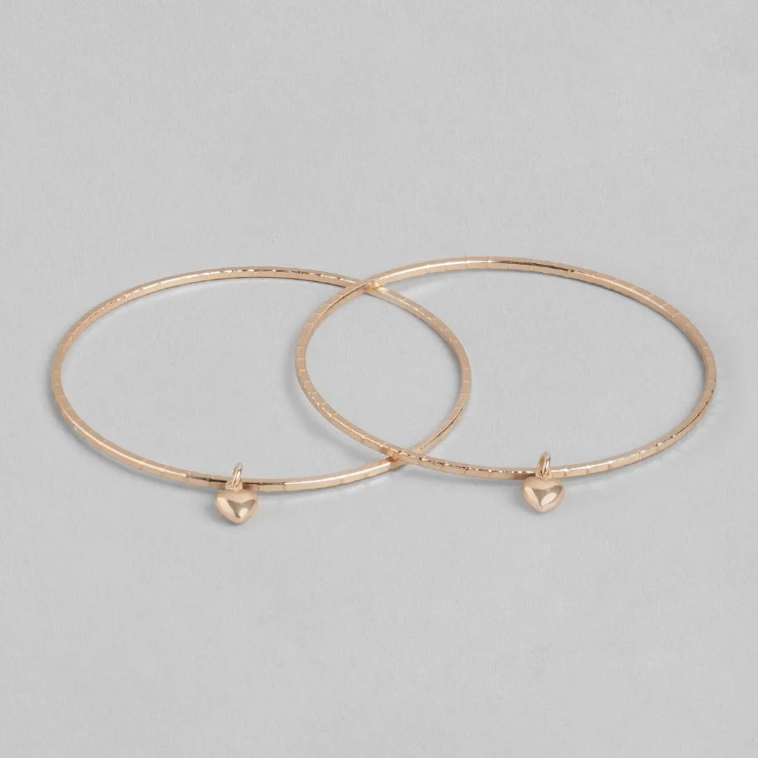 Roseate Embrace Rose Gold-Plated 925 Sterling Silver Bangle